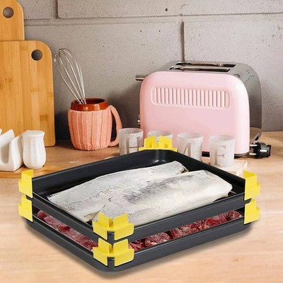 16x Baking Sheet Tray Stacker for Kitchen Refrigerator Cabinet,Space-Saving Rack