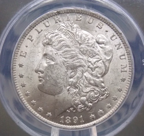 1891 "CC" Morgan SILVER Dollar *SPITTING EAGLE* VAM-3 $1 ANACS MS62 #665 ECC&C