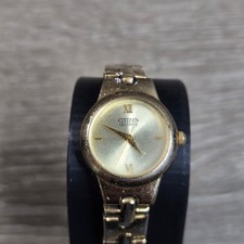 Vintage Citizen Quartz Gold Tone Stainless Steel Women Watch 5930-S92782 Tested