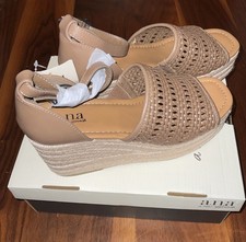 a.n.a, Ana Lisa, Shoe, Dark Taupe, Women?s Size 6.5, NWT , Wedge Sandal