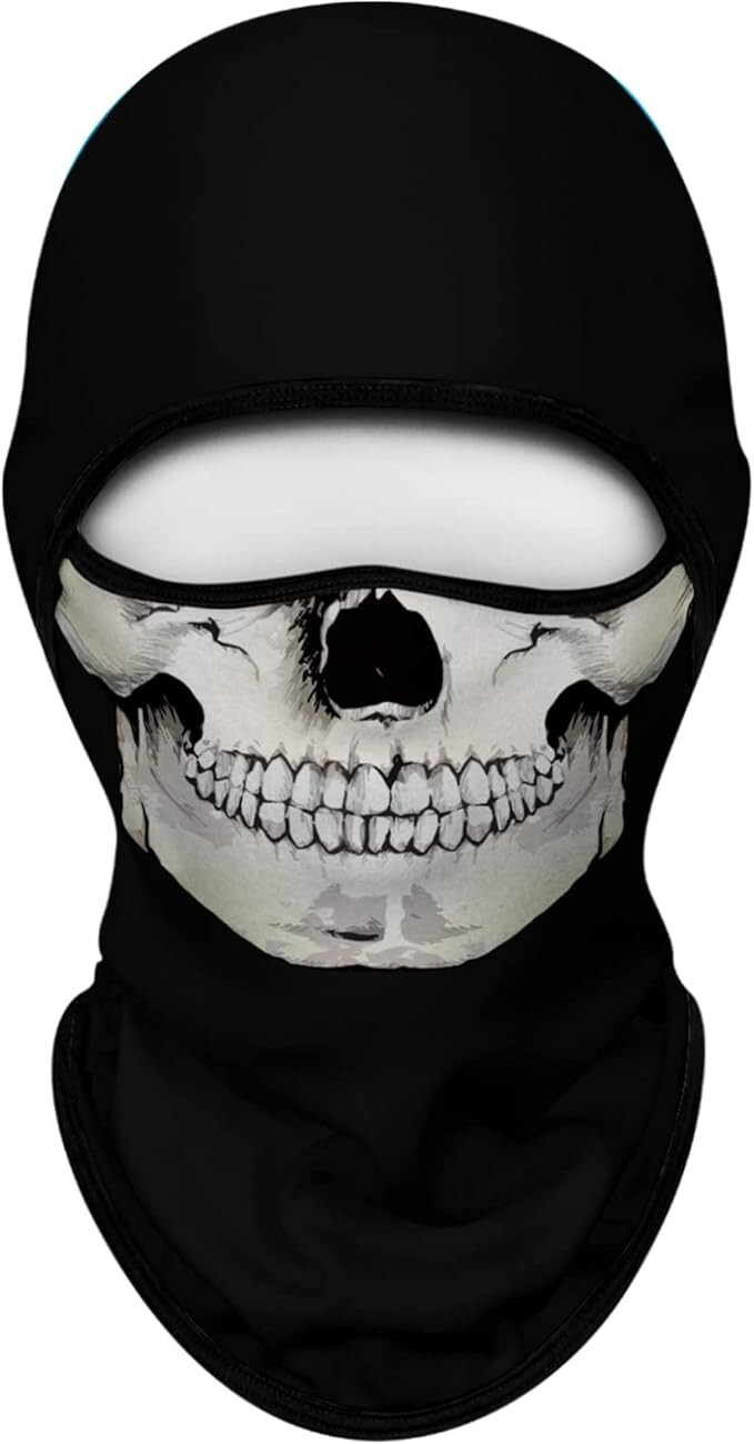 Balaclava Face Mask Men Women for Winter Cold Weather Ski Hunting (Skull Whit...
