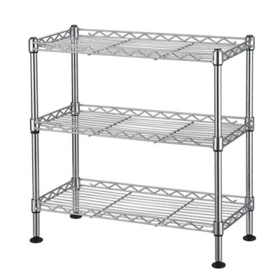 3 Tier Wire Shelving Rack Shelf Adjustable Commercial Garage Kitchen Storage