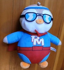 PUDGY PENGUINS Pudgy Man Superhero Red Cape PLUSH Plushie 12" Very Good Stuffed