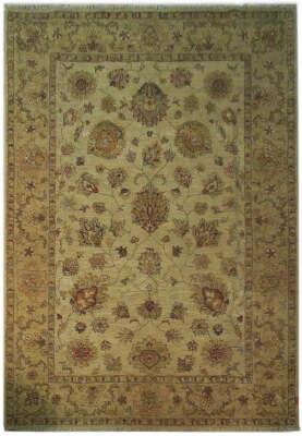 6x8' Ivory Vegetable Dyed Chobi Rug 74079