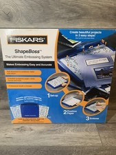 Fiskars Shape Boss Ultimate Embossing System Stencil Set NEW