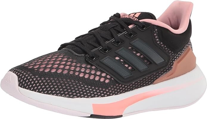 ADIDAS WOMEN’S EQ21 RUNNING SHOE BLACK GREY MAUVE SIZE 8.5 ADIDAS WOMEN’S EQ21 RUNNING SHOE BLACK GREY MAUVE SIZE 8.5