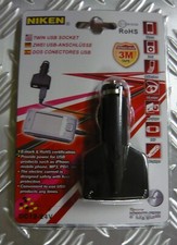 Presa Auto 2 x Adattatore di Ricarica USB 12/24V con Display LED Caricabatterie