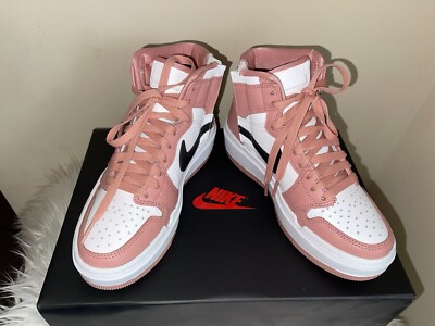 Women s  AIR JORDAN 1 ELEVATE HIGH Red Stardust-White Rouge Grain - Size 5