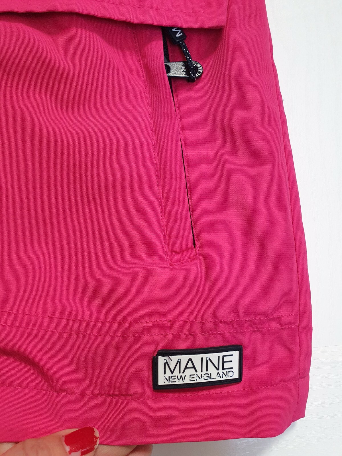 MAINE NEW ENGLAND SHOWER RESISTANT PINK LIGHT WIGHT ZIP HOODED JACKET SIZE 10 eBay