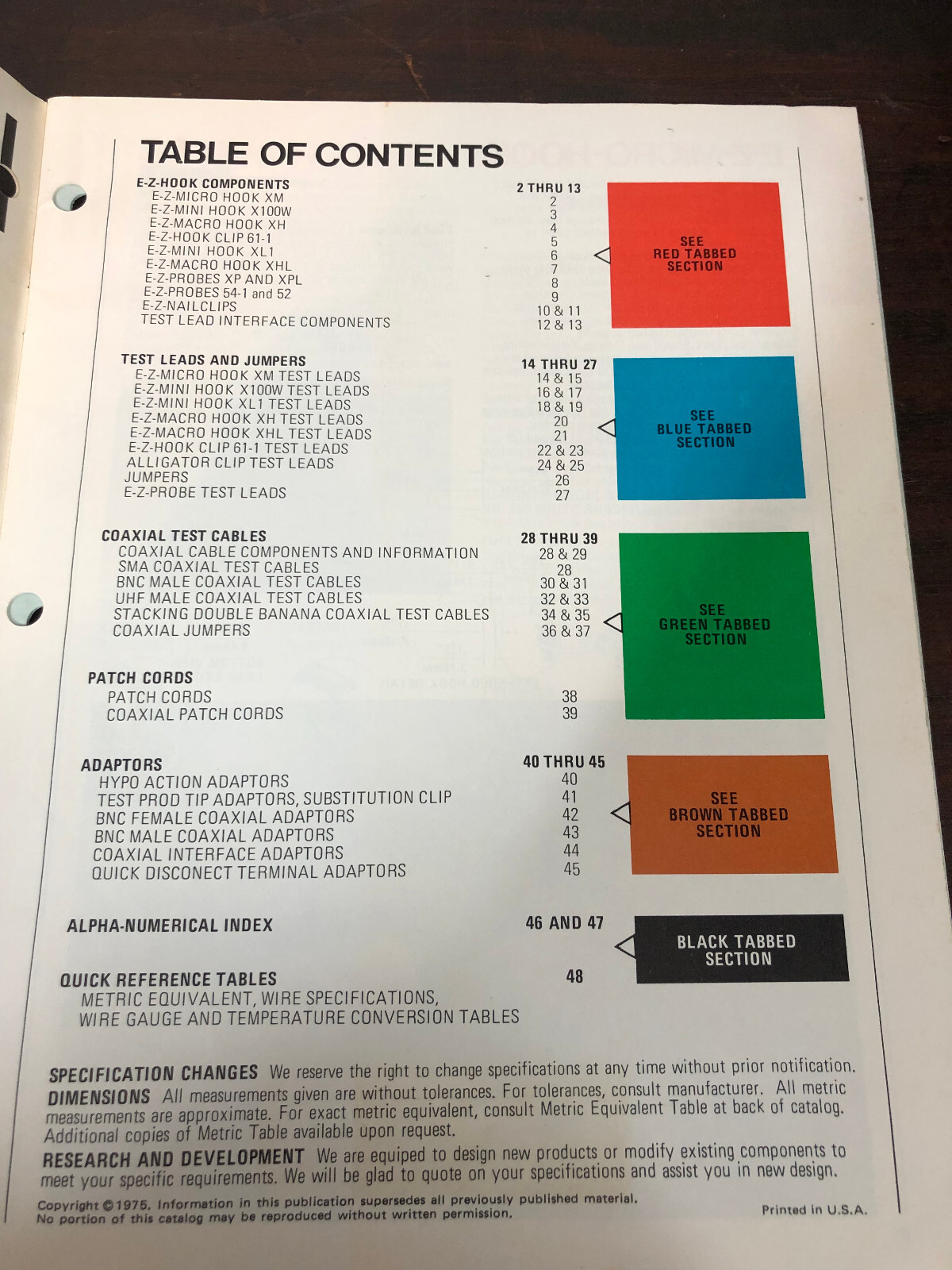Vintage 1975 E-Z-Hook Catalog