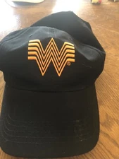 Whataburger Strapback Hat Black One Size Adjustable Embroidered 6 Panel
