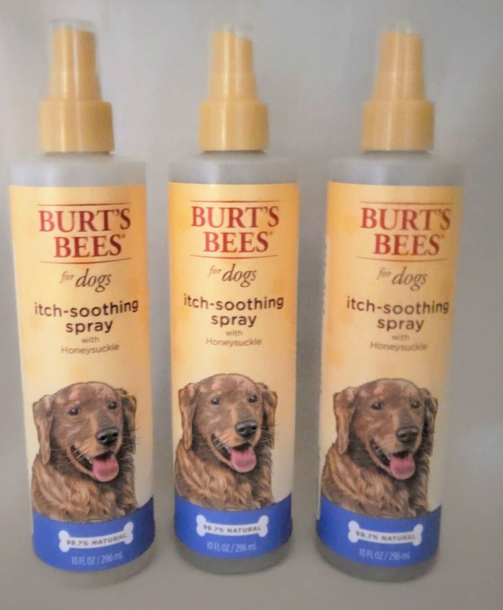 3 Bottles Burt's Bees ItchSoothing Spray w/ Honeysuckle for Dogs 10 fl