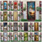 Self Adhesive Waves Sunset Scenery Door Sticker Wall Murals Waterproof Wallpaper