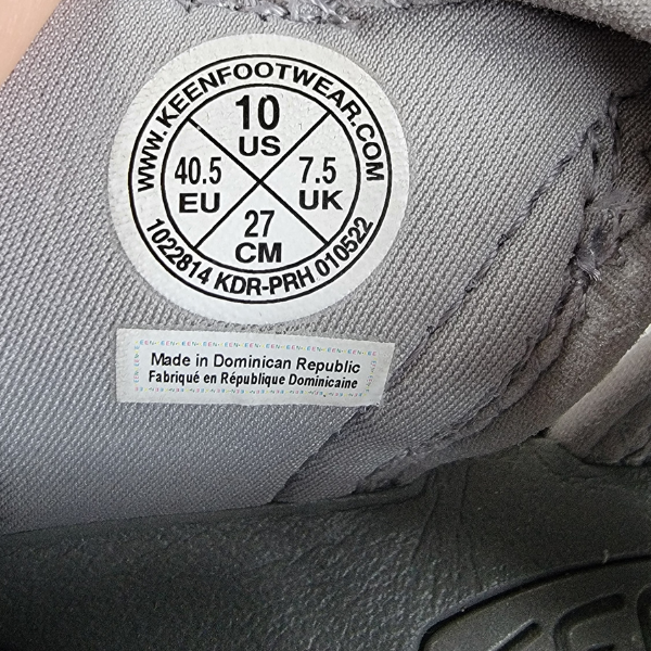 Sandali da trekking KEEN donna taglia 10 grigi punta chiusa scarpe acqua antiodore outdoor