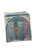 Vintage The Wet Set Air Mat Vinyl Pool Float 1999 Green Inflatable NIP 72” X 30”