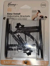 Kenney FOR OVER 100 YEARS 5/8 in 16mm Easy Install AdjustableBracketsForCurtains