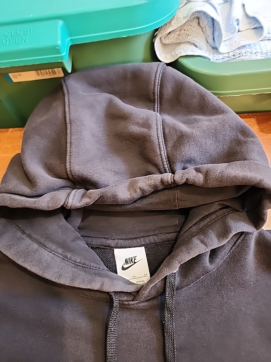 Nike Men's XL L/S Black Embroidered Swoosh Hooded Sweatshirt Nike Men's XL L/S Black Embroidered Swoosh Hooded Sweatshirt