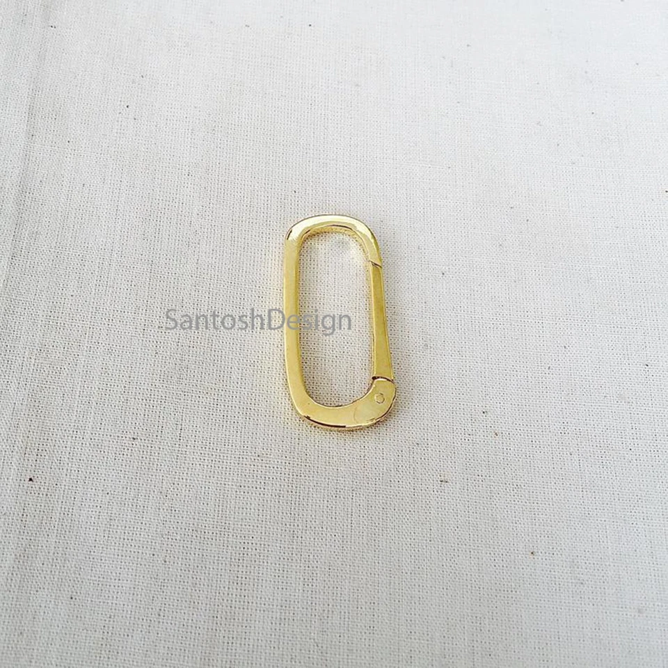 Beautiful Oval Silver Carabiner Enhancer Clasp Lock,Handmade Clasp Jewelry - Image 3 of 3