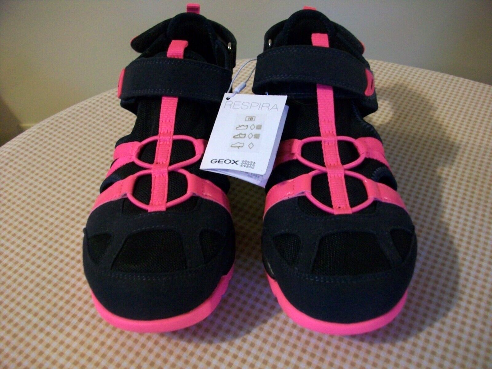 APL Sandali sintetici donna "Geox neri e rosa" taglia 11 nuovi spedizione gratuita