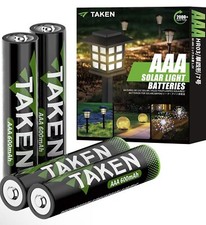 Taken Rechargeable AAA Batteries 12-Count 720mWh, 1.2V Pre-Charged Triple A Batt