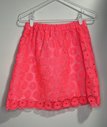 Lilly Pulitzer Rock Damen Gr. Small Mimose Zahnrad Spitze rosa Blumenmuster elastisch - Bild 2 von 7