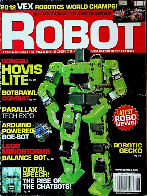 Robot Magazine July 2012 Botbrawl Innorobo Lego Mindstorms Dongbu Hovis Lite