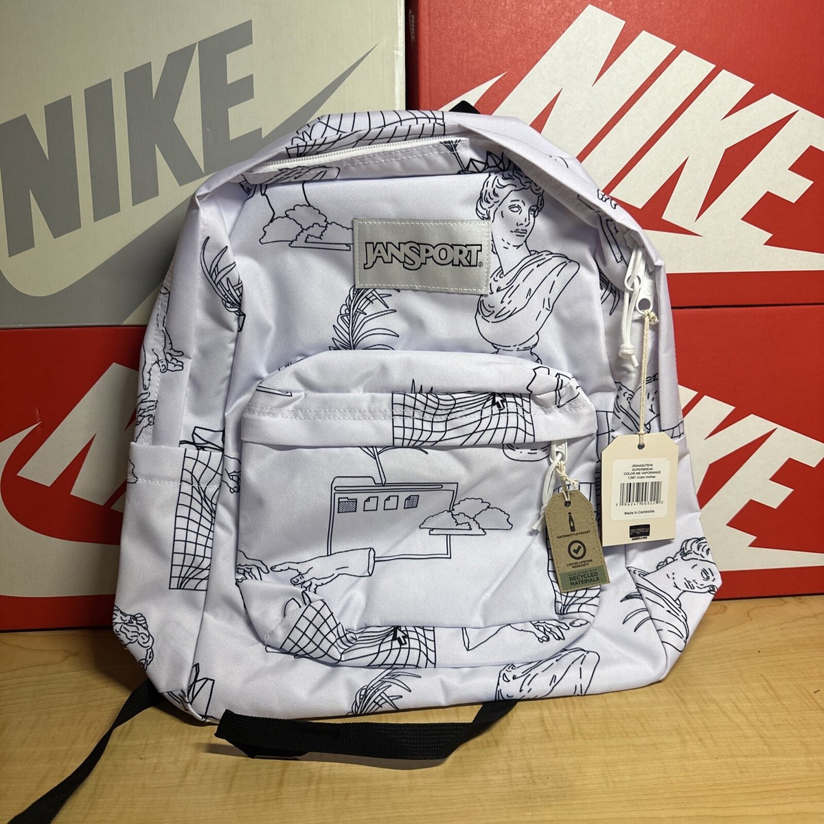 Jansport SuperBreak Backpack White Backtoschool