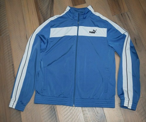 VTG Puma Lifestyle Men's M Retro Track Jacket Coat Blue White Zip Up RN  62200 | eBay