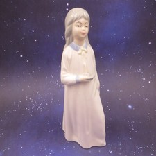 Porcelanas Sanbo Figurine 8.5" Porcelain Girl Candle Gown Hand Painted Spain
