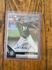 2021 Bowman Platinum Jordan Diaz Auto Top 100 Prospect Oakland A's 