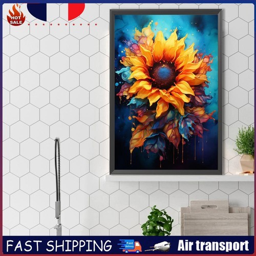 5D DIY Full Square Drill Diamond Painting Sunflower Kit Home Decoration ...