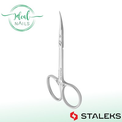 Nagelhautschere STALEKS EXCLUSIVE SX-20 mit Gravur, abgeknickte Griffe