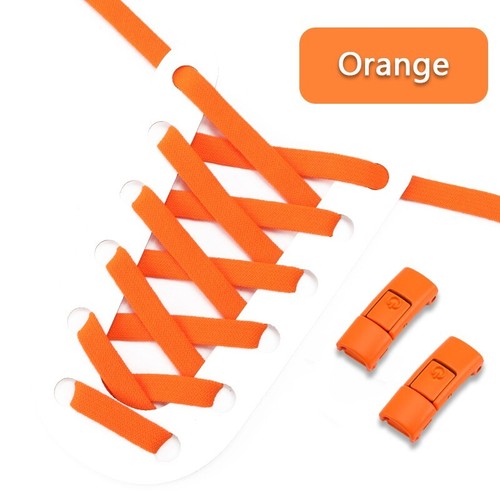 Press Lock Shoelaces Without ties Colorful Lock Elastic Laces Sneakers Kids Adul - Picture 11 of 37