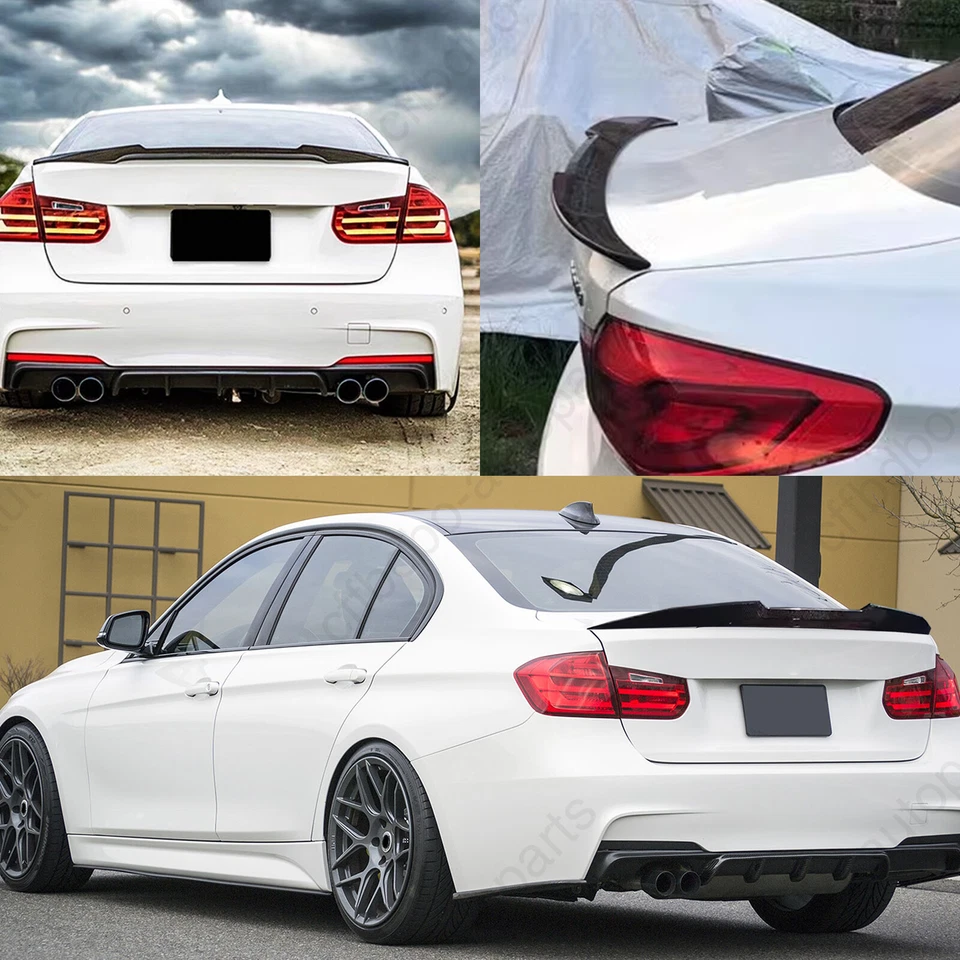 Alerón de maletero estilo M4 negro brillante para BMW Serie 3 F30 Sedán 12-18 M4 F80 Foto 2 de 4