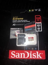 SanDisk Extreme 128GB 160MB/S Class 10 Micro SD MicroSDXC U3 Memory Card SDSQXA1