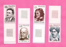 FRANCE - 1977 - YT 1953/56**MNH - BdF - PERSONNAGES CELEBRES - COTE 3,5€