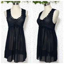 Dolce & Gabbana Tunic Mini Dress with Ribbon Dress 40 Black