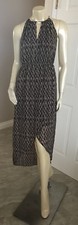 SANCTUARY Size  small Black & Tan Print Keyhole Front & Back Elastic Waist