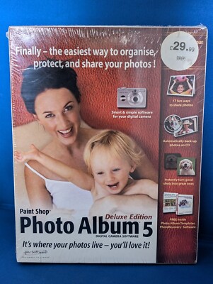 Paint Shop Deluxe Edition Fotoalbum 5 von Jasc Software - PC - Neu & Versiegelt