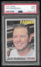 ***1970 Topps Jack Baldschun #284 San Diego Padres PSA 9 Mint***