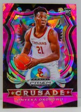 Onyeka Okongwu RC 2020-21 Prizm Draft Picks Pink Ice Crusade Rookie Card #85 ATL