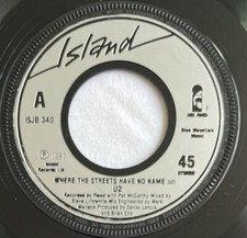 U2 -Where The Streets Have No Name- Very Rare Original UK Promo 7” (Vinyl)