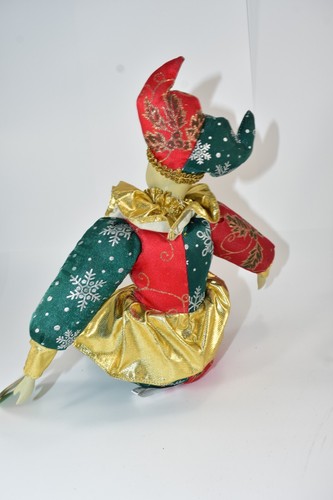 VINTAGE SUGAR LOAF CLASSIQUES TOYS JESTER 16" CANDY CANE, HOLLY NWT - Picture 6 of 7