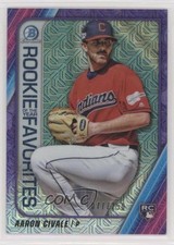 2020 Bowman Mega Box Purple Mojo Refractor 77/250 Aaron Civale #ROYF-AC RC ng3