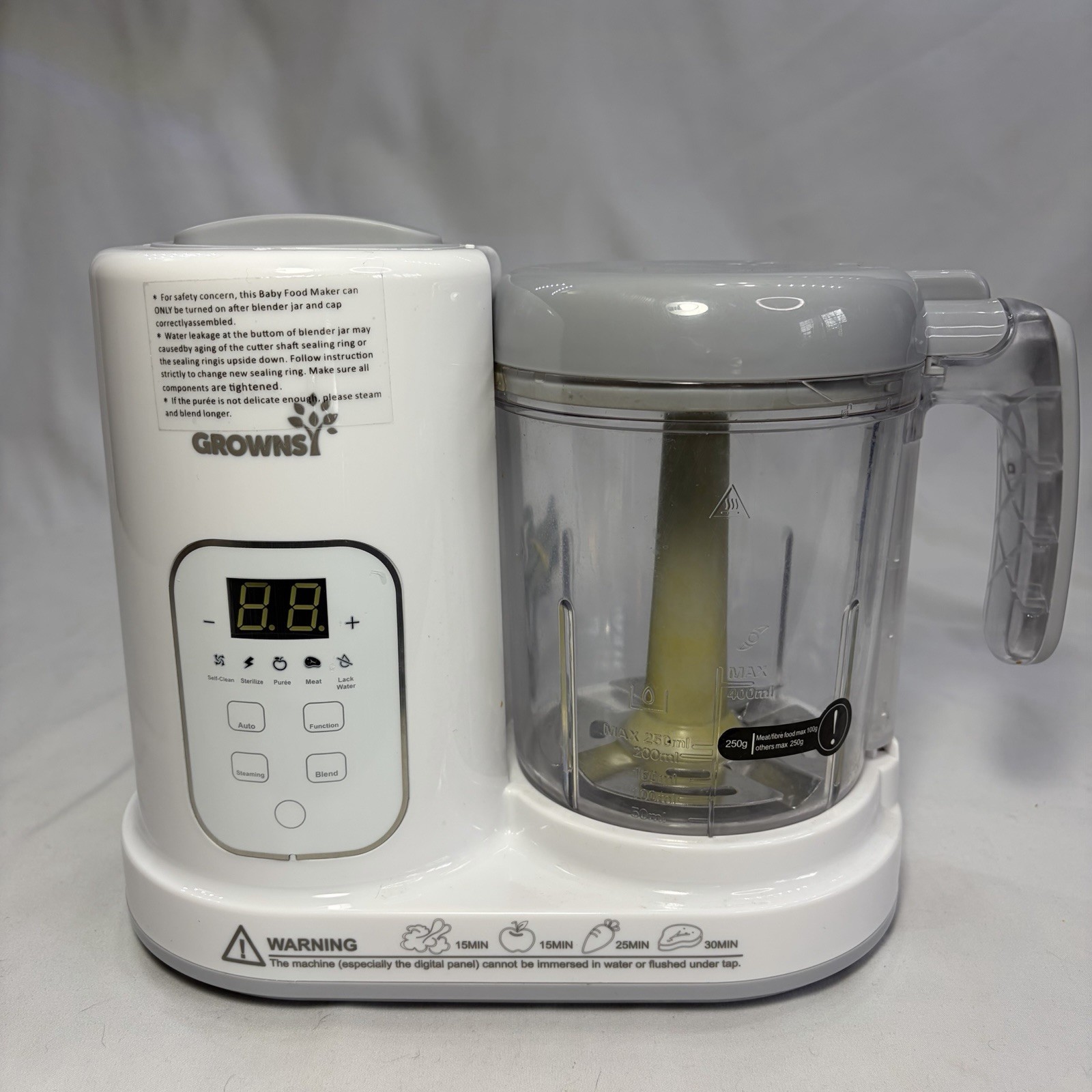 GROWNSY Baby Food Maker Processor Blender Steamer Grinder Pu