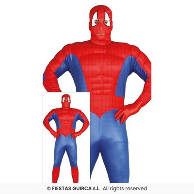 Fiestas Guirca Spider Kostüm Muskulöser Superheld Herren Fancy Dress M-XL
