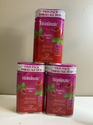 Skintimate Raspberry Rain Shave Gel Twin Pack Vitamin E Olive Butter 2x198g