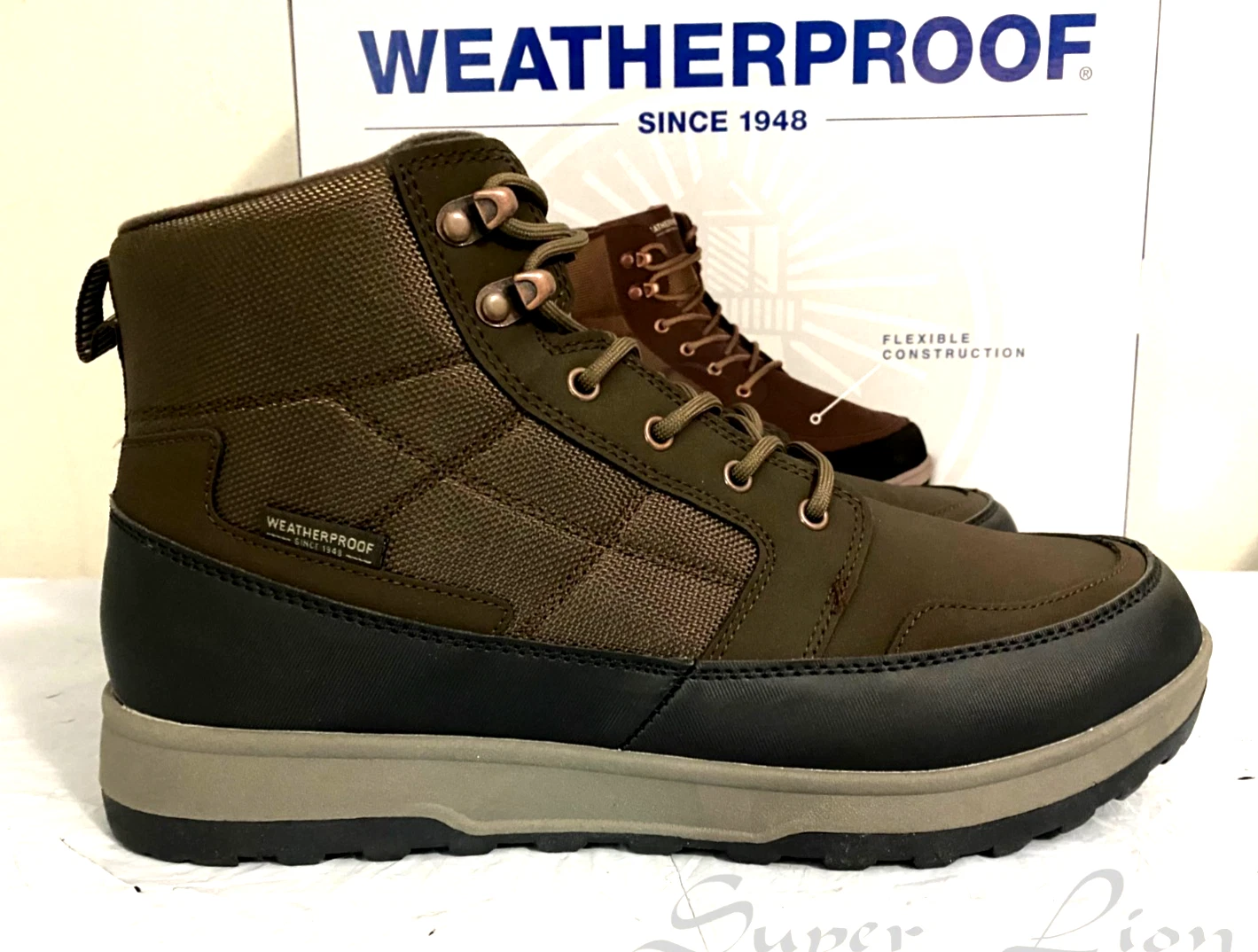NEW Weatherproof Men's JENKINS Memory Foam Winter Boots - SIZE 13 - BROWN