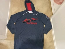 St Louis Cardinals Mitchell & Ness Cooperstown Collection 2XL Blue Hooded Shirt
