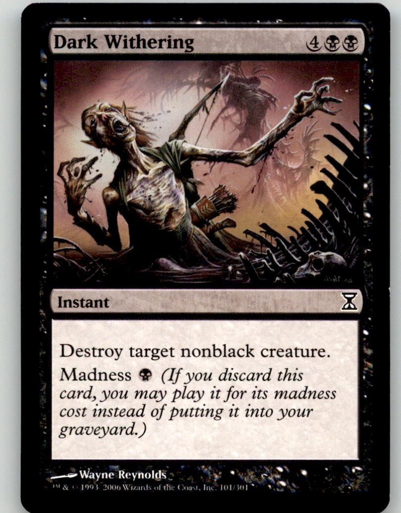 Dark Withering 101 Common Time Spiral MTG Lightly Played